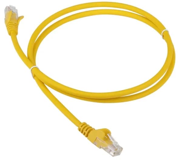 Патч-корд UTP кат.5e 0,5 м желтый LAN-PC45/U5E-0.5-YL Lanmaster