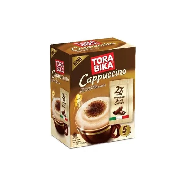Растворимый кофе Torabika Cappuccino с шоколадной крошкой, 5 пакетиков по 25,5г пакет (Индонезия), 128 гр
