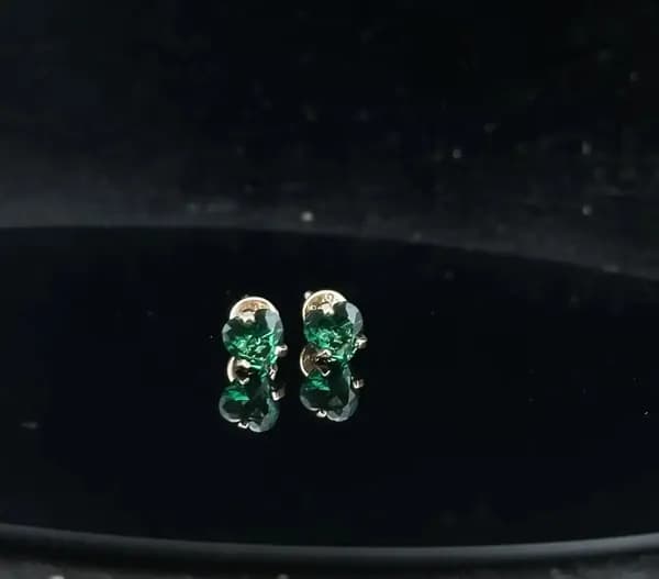 Серьги пусеты сердечки с фианитами серебро 925