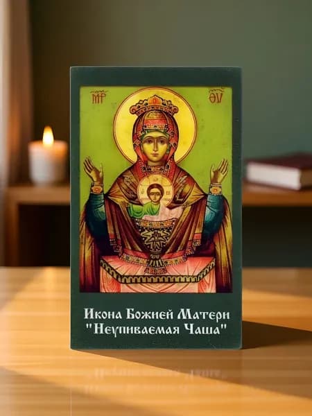 Икона Божий Матери "Неупиваемая Чаша" Молитва от пьянства, для исцеления тяжелых недугов от бесов, помощи в болезнях.