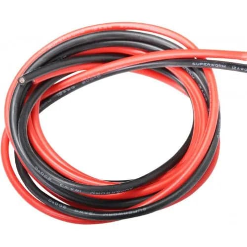 Силиконовый провод 12AWG 1 м, черный+красный