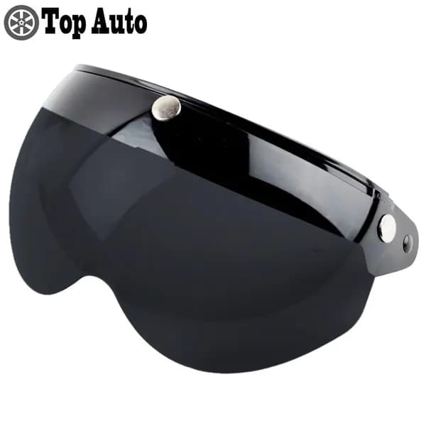 3 Snap Retro Helmet Visor, прочный, полулицевой, ветрозащитный щиток, для мотоциклетных поездок