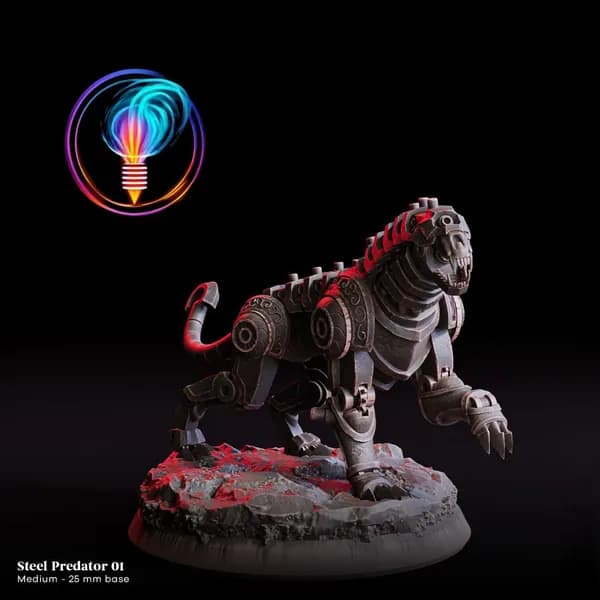 Фигурки для настольных игр, Стальной хищник 1, ДнД, Dangeon and Dragons, sci-fi, pathfinder. база 25mm