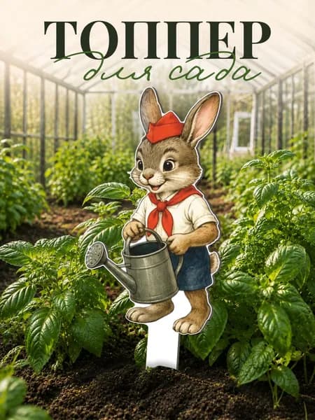 Фигурки для сада Заяц пионер