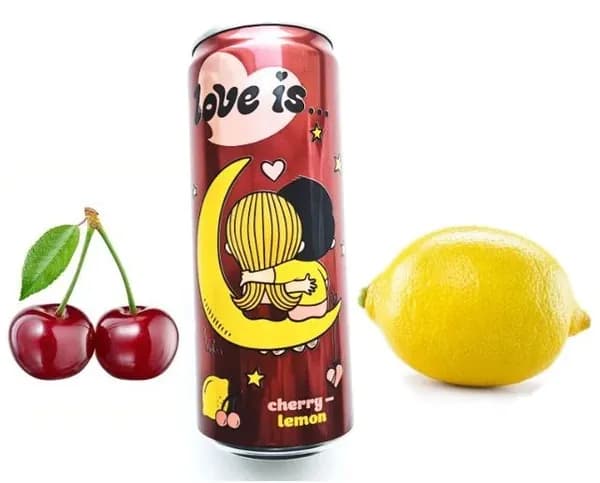 LOVE is Газ напиток Вишня - Лимон (Бордовый) 330ml