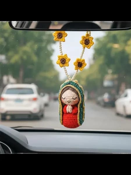 Статуэтка Mary для авто, симпатичный религиозный брелок (под