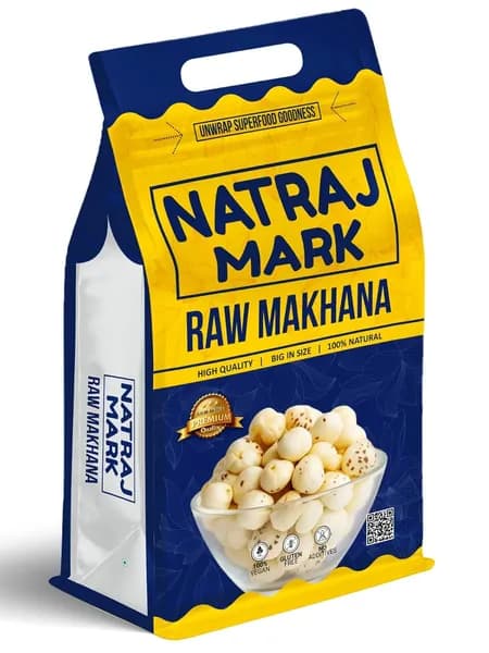 Natraj Mark Makhana махана, натуральный пюре из полезный и вкусный пуховый перекус, 200 г
