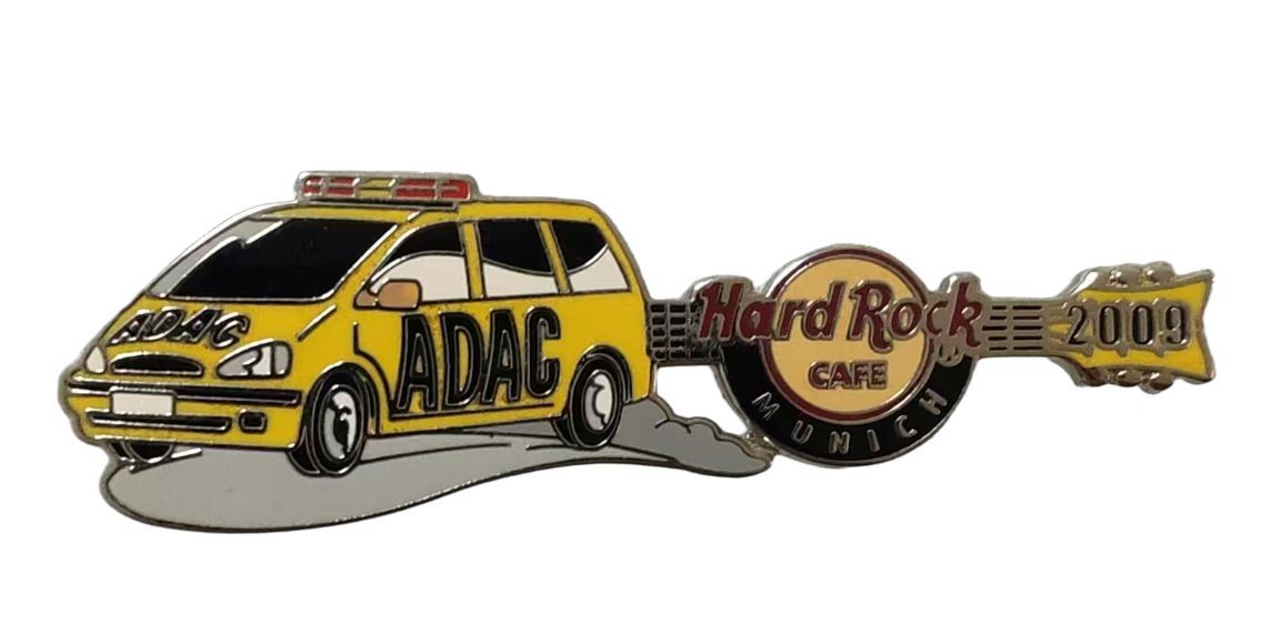 Значок Hard Rock Cafe Munich ADAC Car Guitar