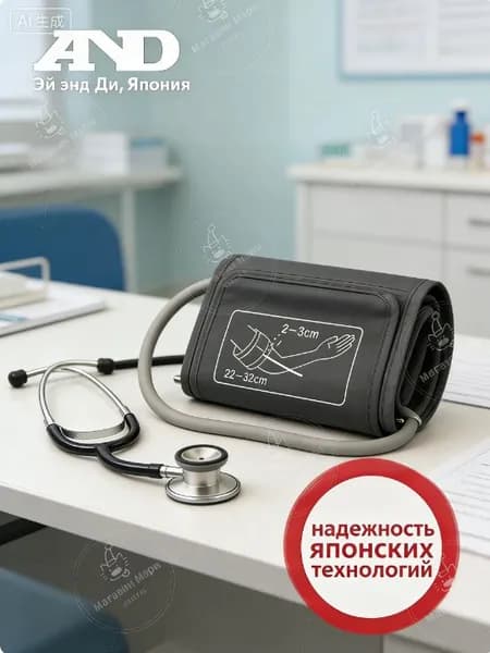 GEALFIS Манжета для тонометров AND UA-CUFBOX 22-32 см для артериального давления с анатомической формой