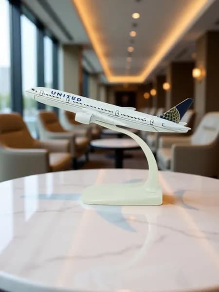 Модель самолета металлическая Boeing B777 United Airlines 16cm 1:400