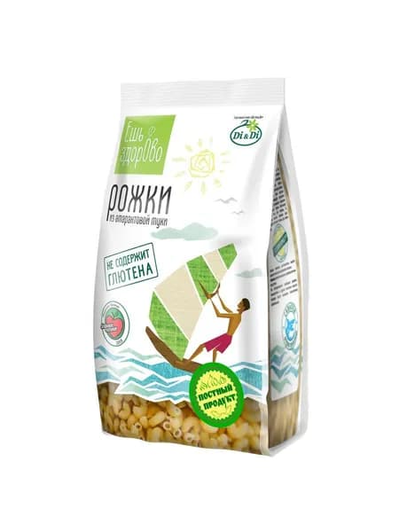 Ешь здорово амарантовые макароны без глютена рожки, 250 г