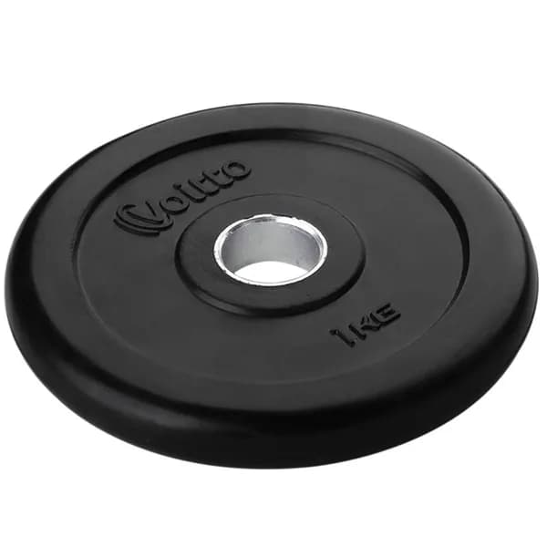 Диск обрезиненный Voitto V-307 1 кг, черный (d31)