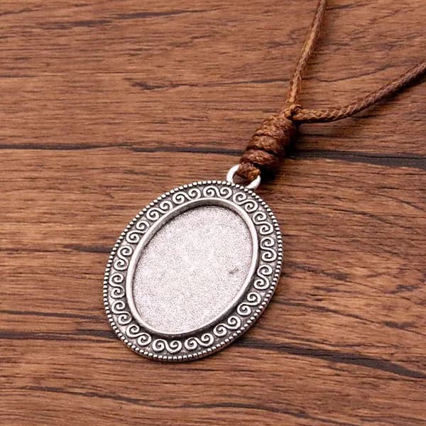 1PCS Нижняя опора серебряного ожерелья 18*25 мм