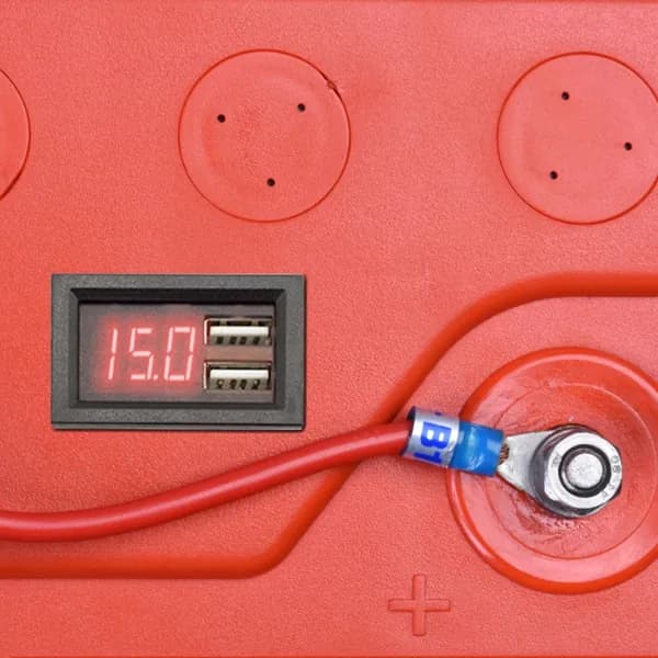 Цифровой вольтметр с 2 USB-портами для зарядки, 8 40 В постоянного тока