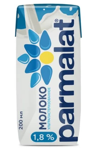 Молоко Parmalat стерилизованное 1.8%, 1200мл, 6 штук по 200мл