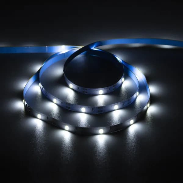 Светодиодная лента Luazon Lighting 1 м, электрогирлянда-нить, новогоднее украшение для дома, декор на Новый Год, 30 LED/м, работает от батареек, свечение белое