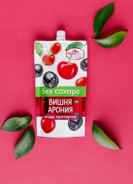 Вишня-Арония протертая без сахара 250 гр