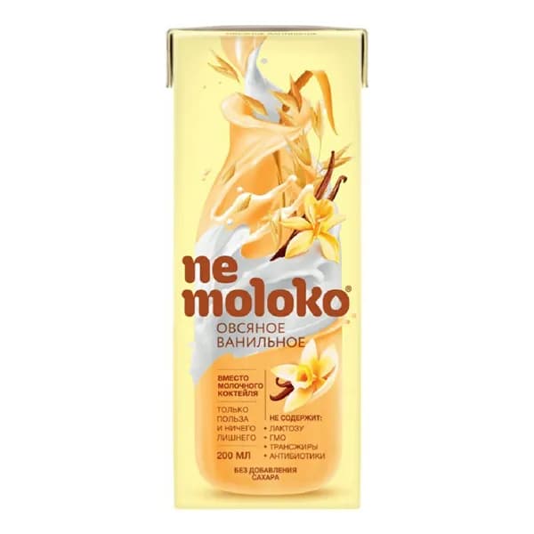 Напиток овсяный Nemoloko ваниль 1,5% 200 мл