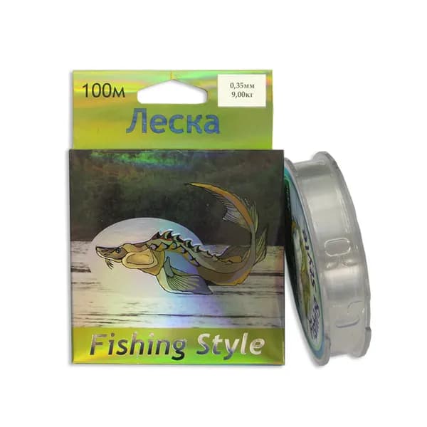 Леска Fishing Style 0.35мм 9кг 100м прозрачная