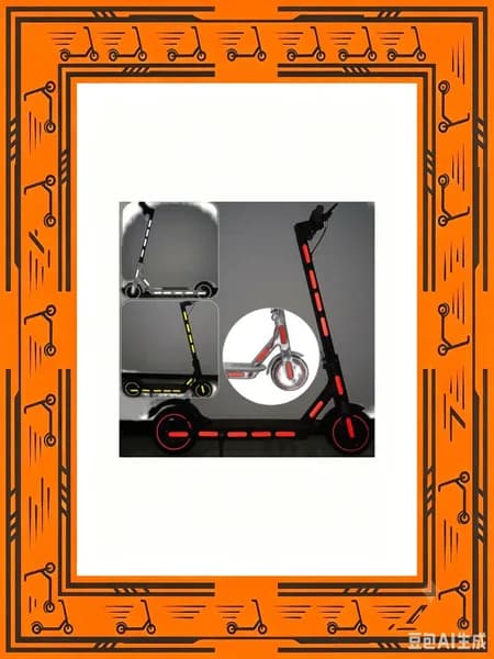 Reflective sticker для Ninebot Max PVC Red/Yellow/Silver/Blue 20g 20 шт., безопасное отражение
