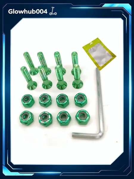 AAD0045762001 8 шт. шурупы скейтборда 1" сталь, антикоррозия, комплект 8 винтов и 8 гаек