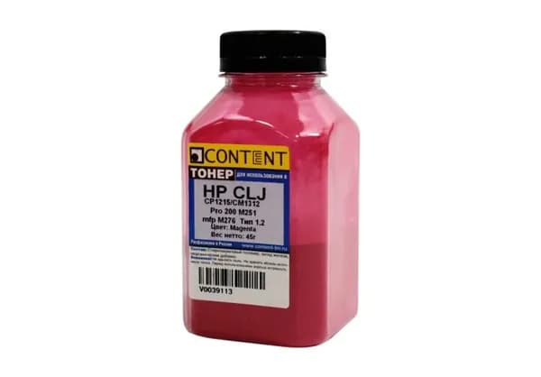 Тонер HP CLJ CP1215/1515/1518/1312 химический (Content) M, 45 гр, банка