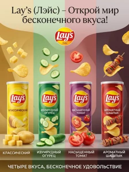 Компактная банка хрустящих чипсов Lay's классический картофельный вкус, герметичная упаковка защищает от поломки, удобный перекус на работу, учёбу и в дорогу