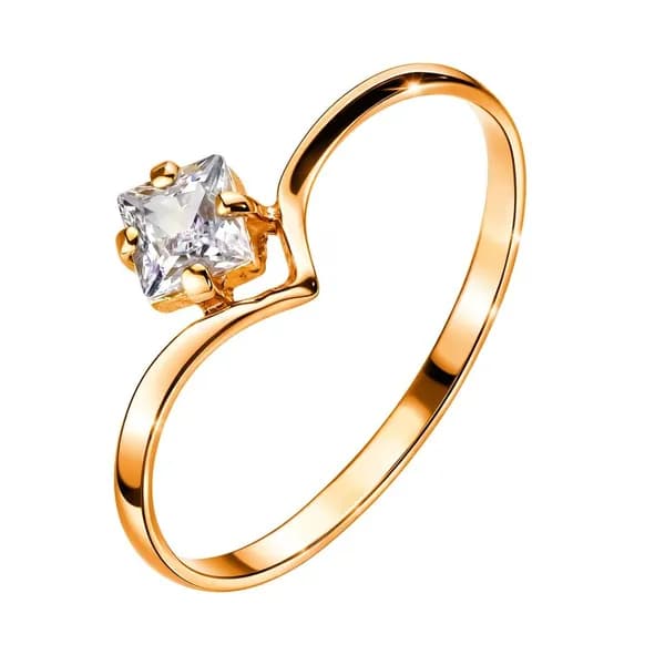 Кольцо золотое женское с фианитом 375 пробы 585GOLD