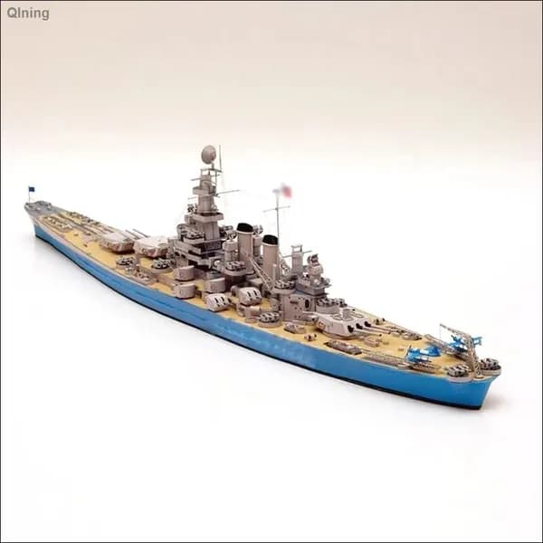 Модель военного корабля класса "Северная Каролина", США, 1:400, бумажная модель, предметы коллекционирования для любителей военного дела