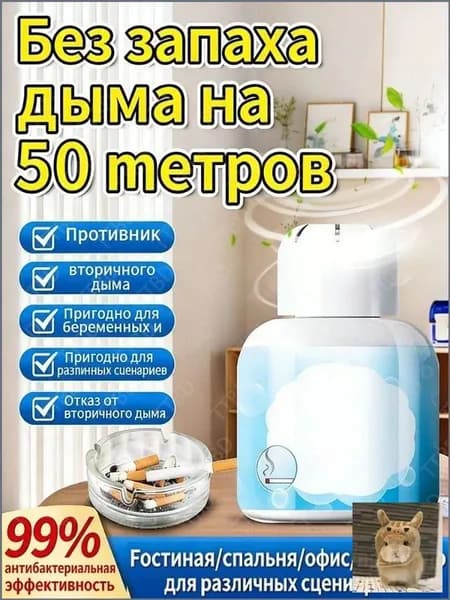 Премиумблокиратор запаха табака и дыма, применяемый для разложения, рассчитанный на срок до 90 суток