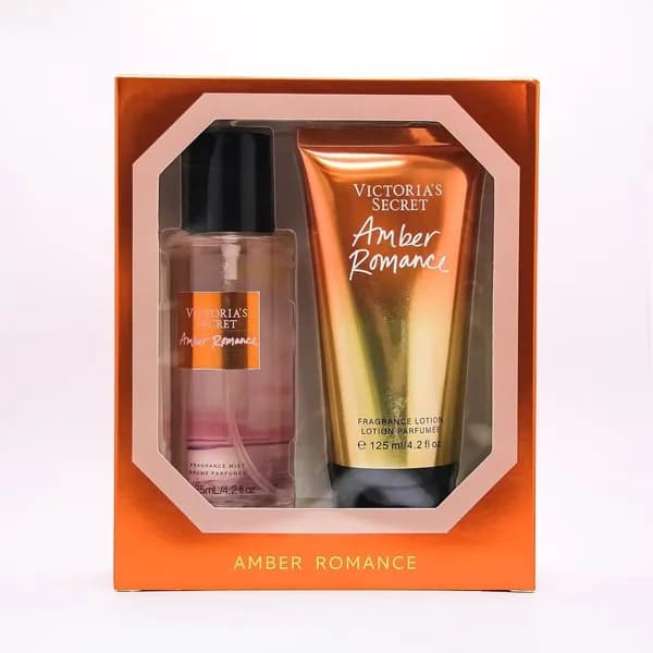 Victorias secret Набор лосьон и спрей для тела парфюмированный Amber Romance 125+125мл