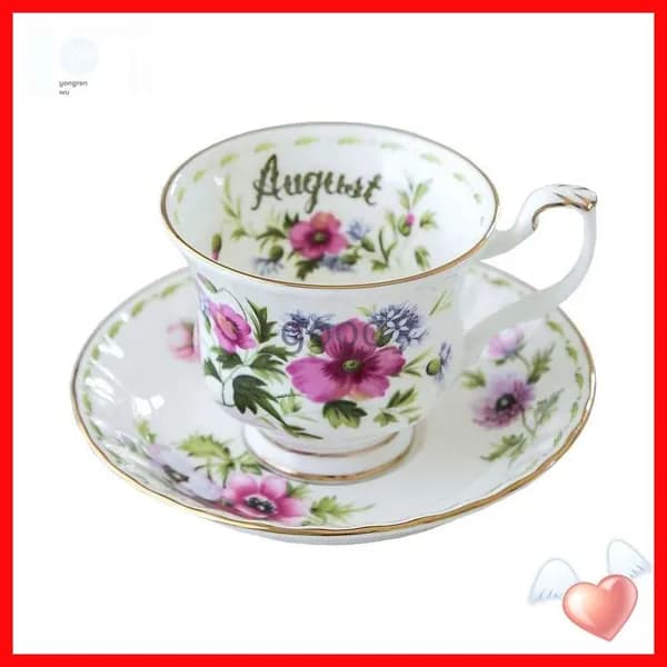 Чайная пора Royal Albert. Серия "Цветок луны&Англия Костяной фарфор. Клеймо 70-е годы. Сузуран в мае
