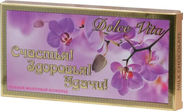Dolce Vita Шоколад Молочный Счастья, здоровья, удачи, 100г