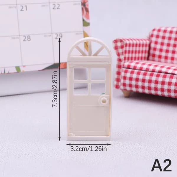 Кукольный дом DIY cabin может двигаться, чтобы открыть и закрыть миниатюрную дверь