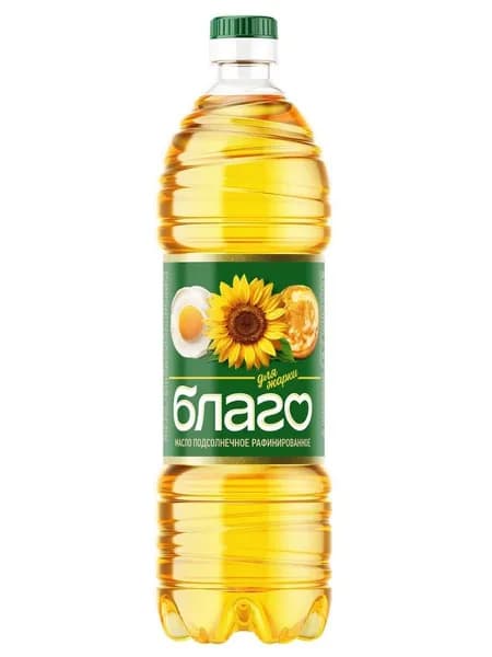 Благо Масло подсолнечное для жарки рафинированное, 1л