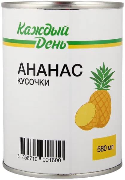 Ананас Каждый день в кусочках, 580 мл
