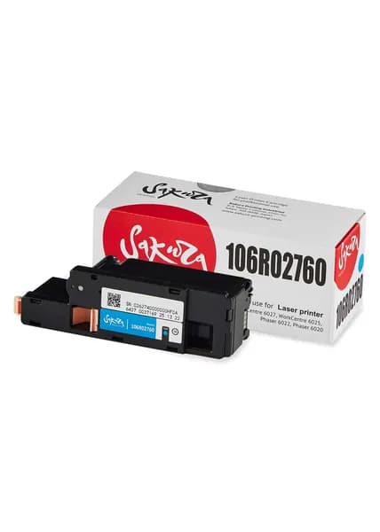 Картридж 106R02760 для Xerox Phaser 6020, 6022, WorkCentre 6025, 6027 1000 стр. голубой