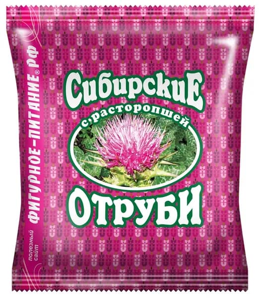 Отруби Сибирская клетчатка пшеничные Сибирские Расторопша, 200г
