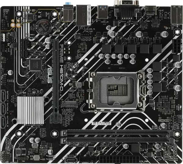 Материнская плата LGA 1700, Intel H610, 2х DDR5, ASUS (PRIME H610M-D)