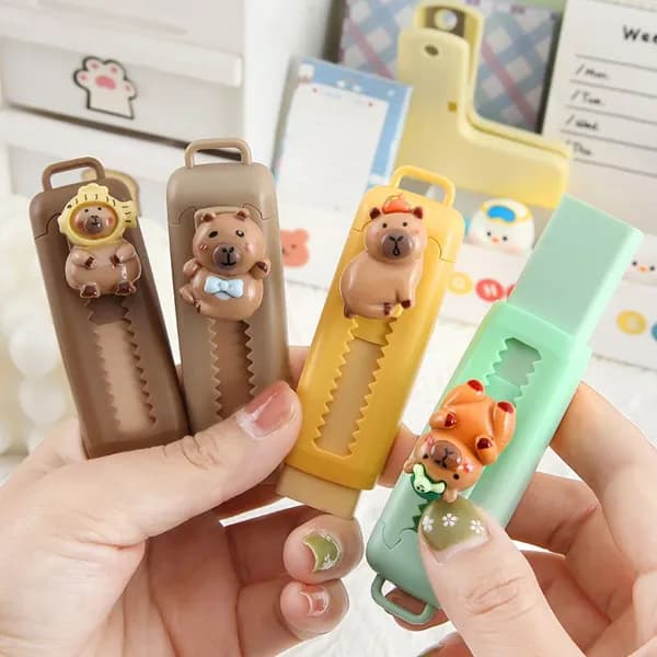 Kawaii, эстетичные канцелярские товары, канцелярские принадлежности, милая креативная капибара, пуш-пуш, ластик, Забавный портативный, без следа, для протирания резины