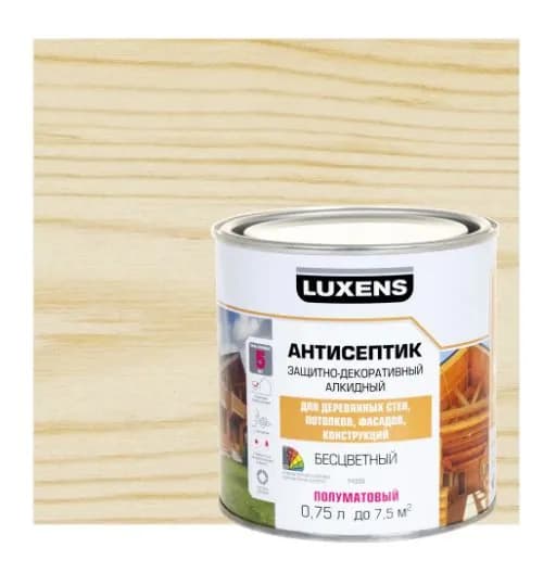 Антисептик алкидный Luxens полуматовый бесцветный 0.75 л