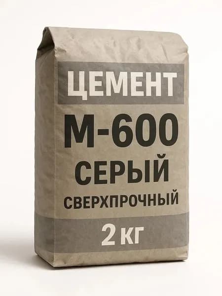 Цемент М-600 серый 2кг, KODRU, сверхпрочный
