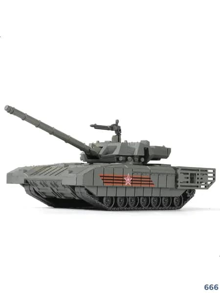 Модель танка T14 военного образца SEBUNAS масштаба 1/72, быстрособирающаяся, российская техника, модель основного боевого танка T14, подарок для взрослых и детей (14 шт.)