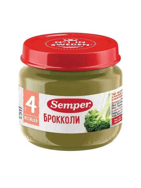 Semper пюре "Брокколи" 80гр*6шт