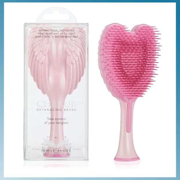 Массажная детская расческа для волос Tangle Angel Cherub 2.0 Gloss Pink