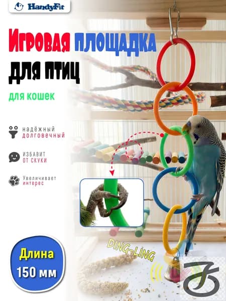 Игрушки для попугаев, подвесные кольцевые лазалки с колокольчиком, аксессуары к клетке для попугаев, игрушки для домашних животных, 5 кольца