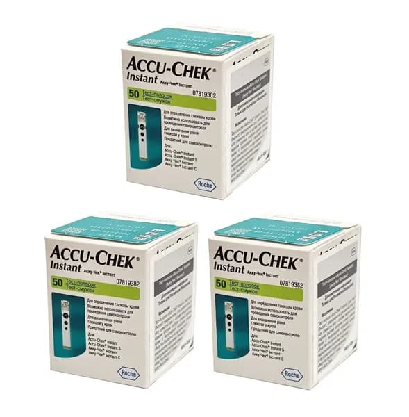 Accu chek instant тест полоски, Тест полоски для глюкометра, 150 шт