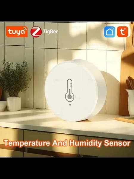 Датчик температуры и влажности Tuya Zigbee, интеллектуальный