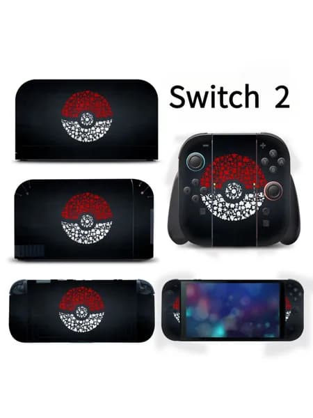 Защитная плёнка + наклейки для Nintendo Switch 2 защита от пыли-14