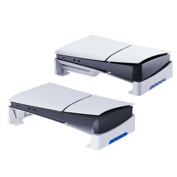 Опора для PS5 Slim с 4 USB 2.0 и антиприлипным покрытием